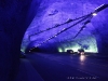 Eine der Hallen im Lærdalstunnel