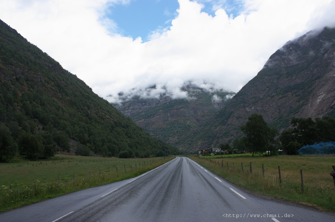 Die R52 am Ende des Hemsedal