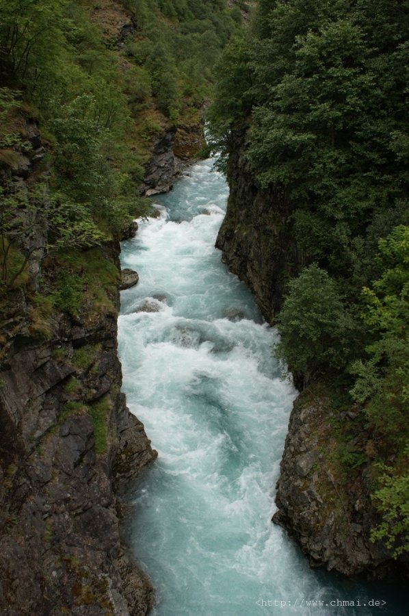 Fluss Utla auf dem Weg zu Vettisfossen