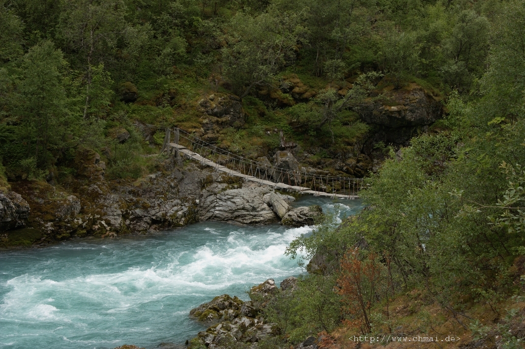 Fluss Utla auf dem Weg zu Vettisfossen