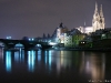 Blick von der Jahninsel auf Regensburg