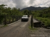 Unser SUV auf der Brücke über den Rio Agua Caliente