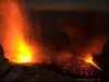 Stromboli bei Nacht, Aussichtspunkt am Gipfel