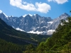 Blick übers Johannestal zur Karwendelhauptkette