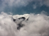 Ein Gletscher in den Wolken