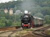 Dampflok 52 8195-1 auf der Eisenbahnbrücke bei Mariaort (Regensburg)