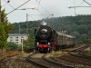 Dampflok 52 8195-1 auf der Eisenbahnbrücke bei Mariaort (Regensburg)