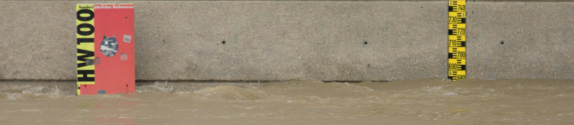 Pegelstand an der Eisernen Brücke, Regensburg